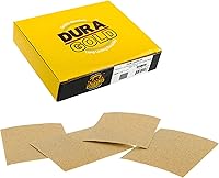 Vista 19 de Dura-Gold Hojas de papel de lija dorado Premium de 1/4 de hoja, grano 100 (caja de 24) – tamaño 4.5" x 5.5" con respaldo de gancho y bucle