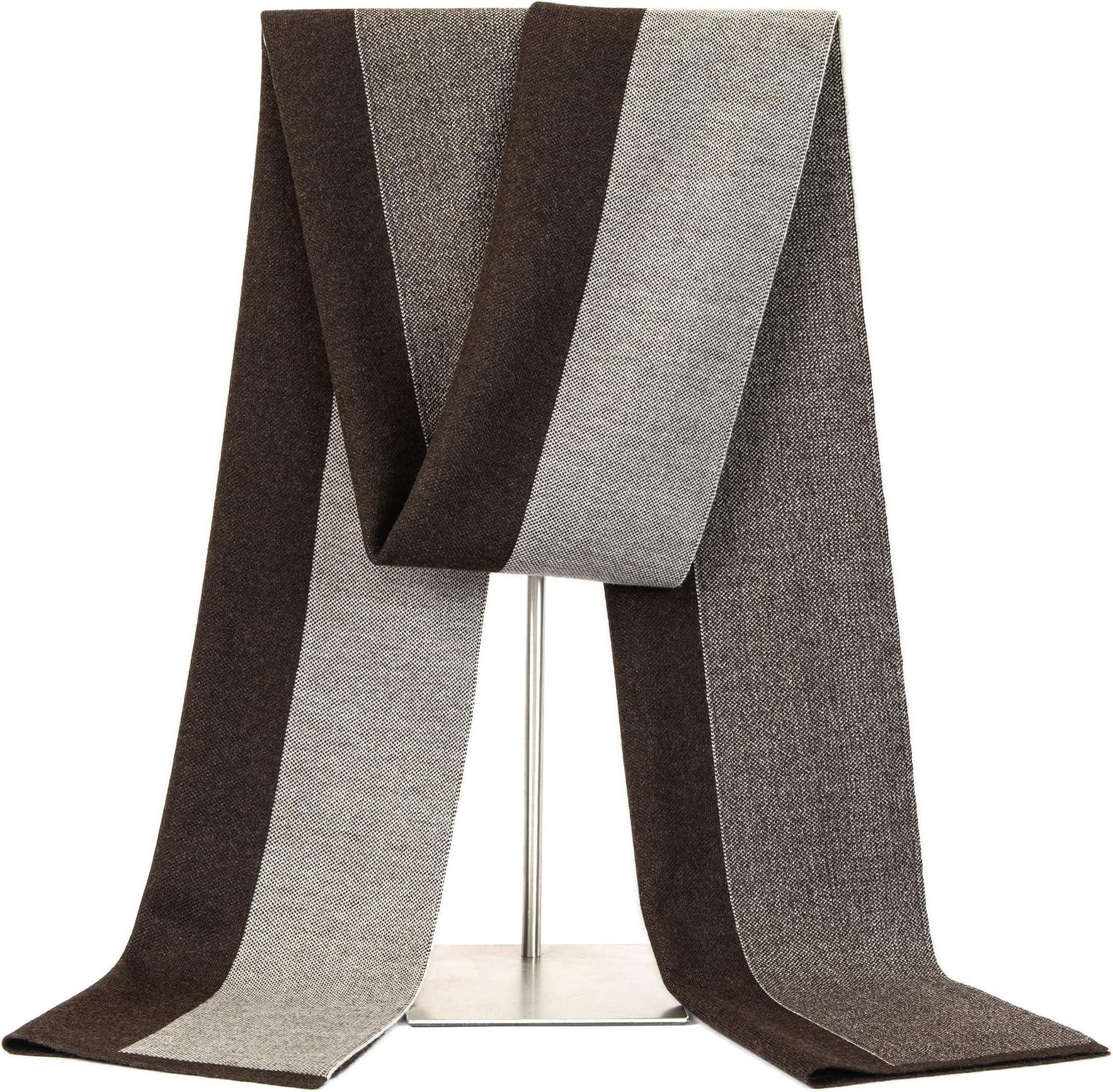Men's Merino Wool Scarf, Long Winter Neckwear with Gift Box