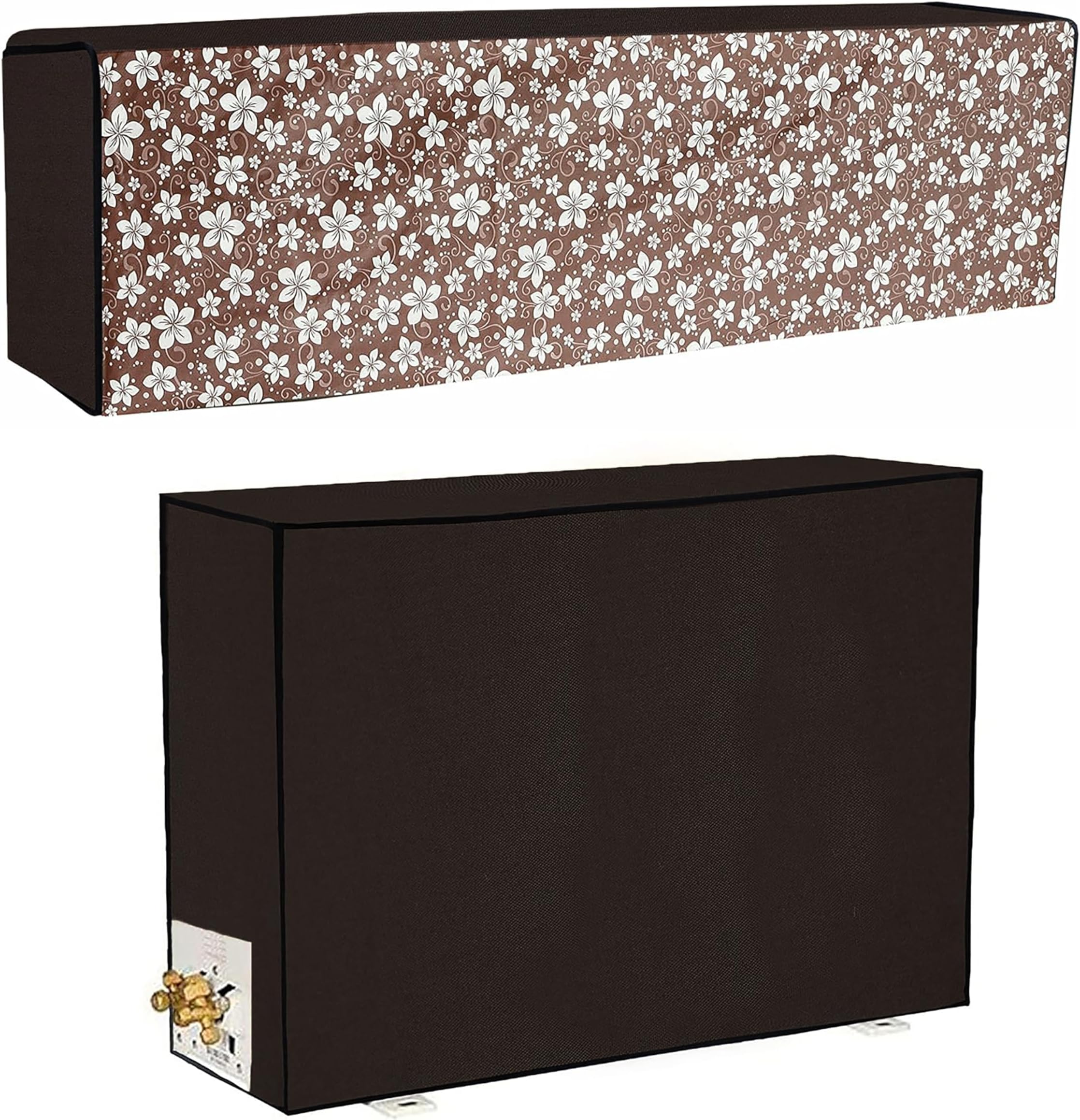 Yellow Weaves 100% Waterproof and Dust Proof Split AC Cover for 1.5 Ton (Brown)