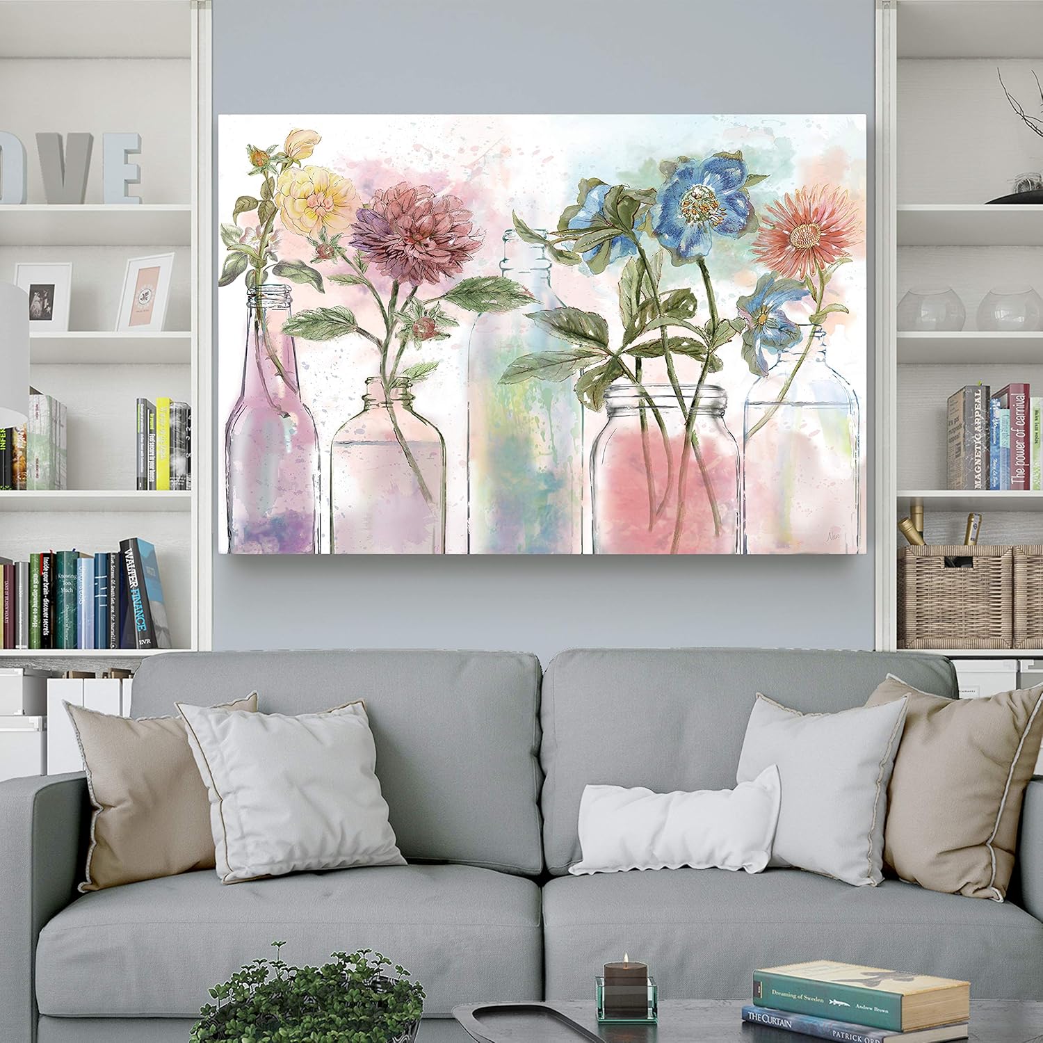 Renditions Gallery-Canvas Prints Wall Art-Vintage Bottle Collection-Gallery Wrapped-Modern-Home Décor-Ready to Hang-24X36