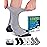 Doctor\'s Select Bamboo Viscose Diabetic Socks for Men - 6 Pairs Crew Mens Diabetic Socks | Moisture Wicking Diabetic Neuropathy Socks for Men | Black, White, Grey