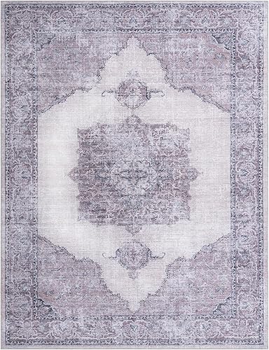Miniatura 3 de Rugs.com Mangata Collection - Alfombra baja de 9 pies 2 x 12 pies, color marfil y gris, perfecta para salas de estar, comedores grandes, planos