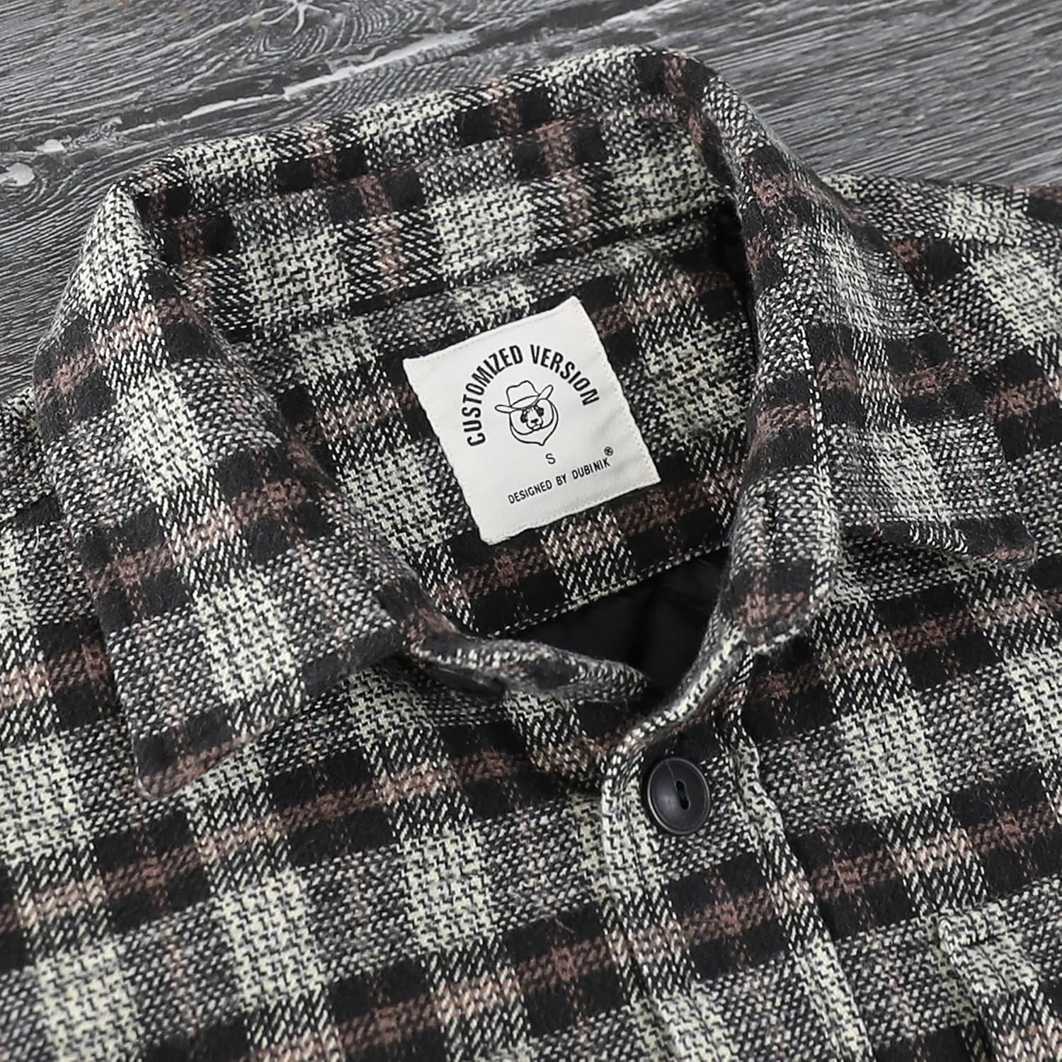 Dubinik® Mens Shacket Flannel Shirt For Men Lightweight Jacket Overshirt Warm Lined Coats Casual Plaid Long Sleeve Button - Image 4