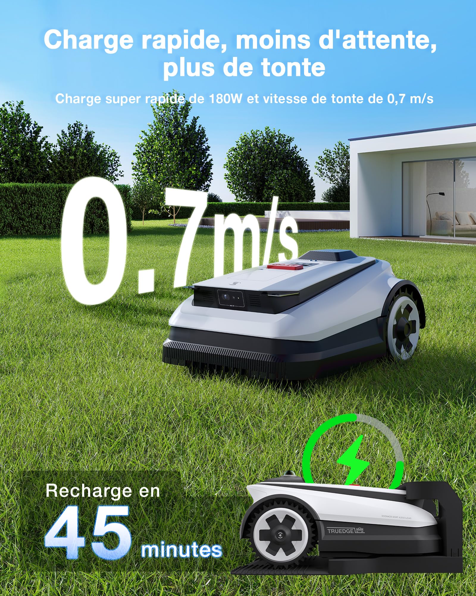 ECOVACS Goat A1600 RTK Robot Tondeuse sans Fil périphérique 1600 m² — vue 3