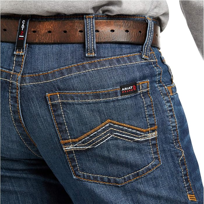 Мужские джинсы Ariat M4 Star Duralt Jett Bootcut Jeans in Airway, цвет: Синий — фото 4