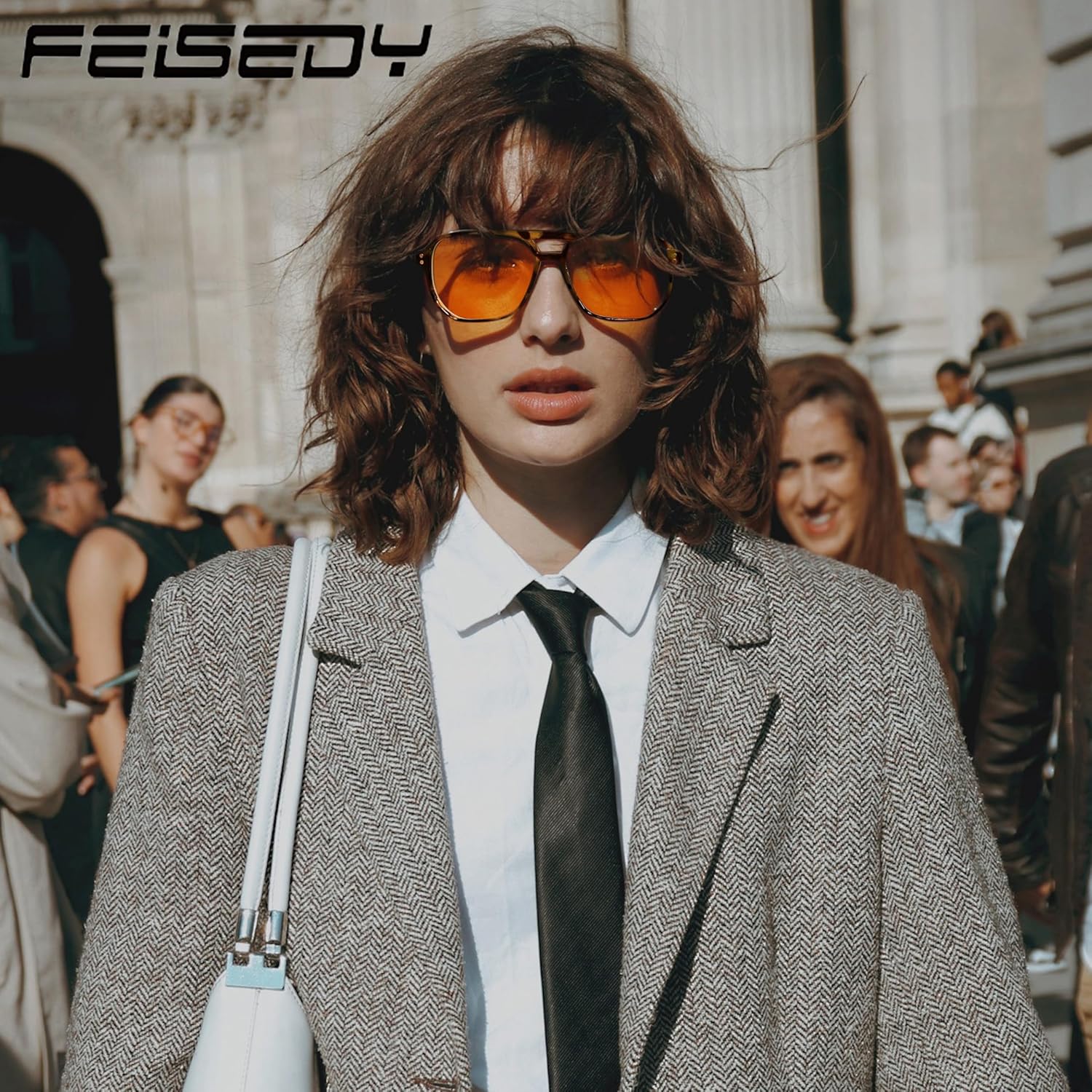 FEISEDY Amber Blue Light Glasses for Computer Gaming Orange/Yellow lens Anti Eyestrain Sleep Glasses G2835 - Image 2