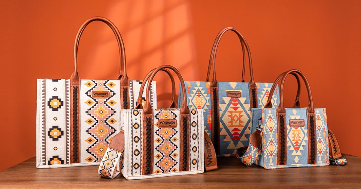 91xCc8hrA-L.jpg 1771 Wrangler Boho Tote Bag Aztec Top Handle Handbags Southwest Satchel main image 0