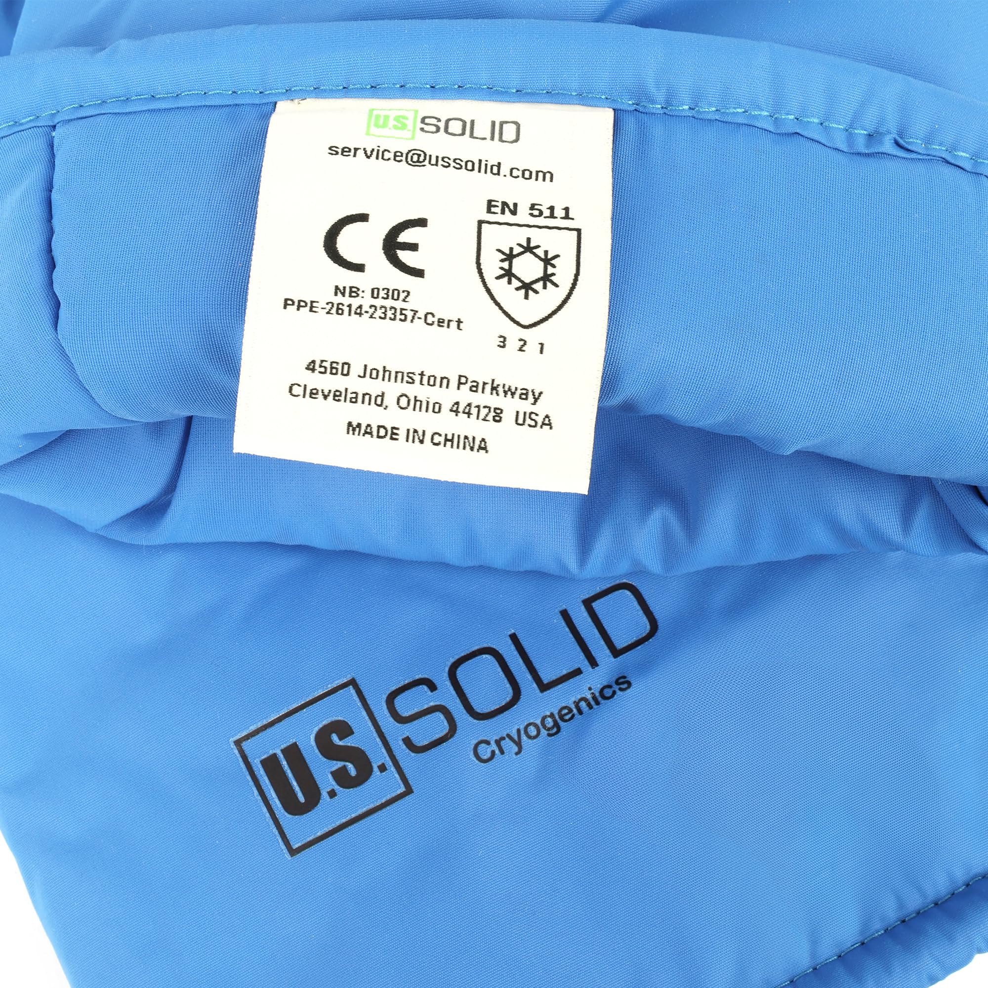 U.S. Solid Guanti criogenici, protezione dell'azoto liquido, -195℃, resistenza alle basse temperature (48 cm)