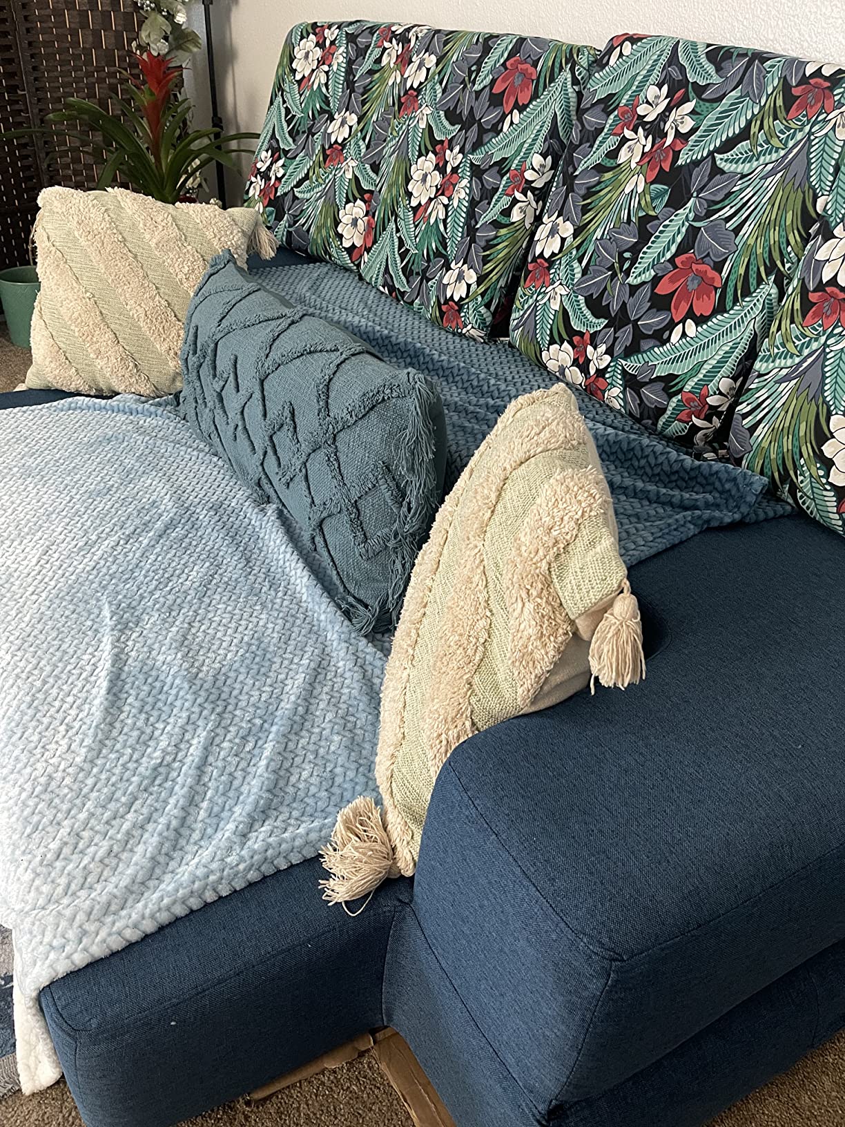 12/mo Finance BALUS Queen Folding Sofa Bed, 8.6 Inch Floor Sofa Bed