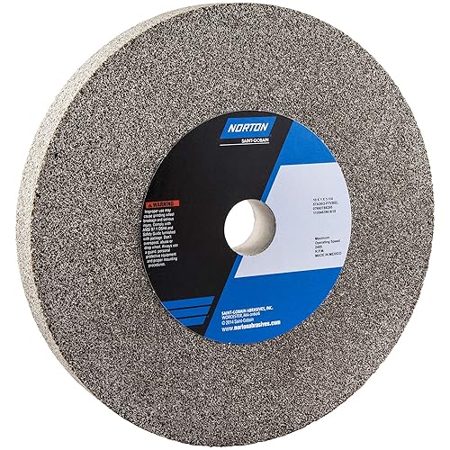 Rueda abrasiva de banco y pedestal Norton Gemini, Tipo 01, orificio redondo, óxido de aluminio, 1