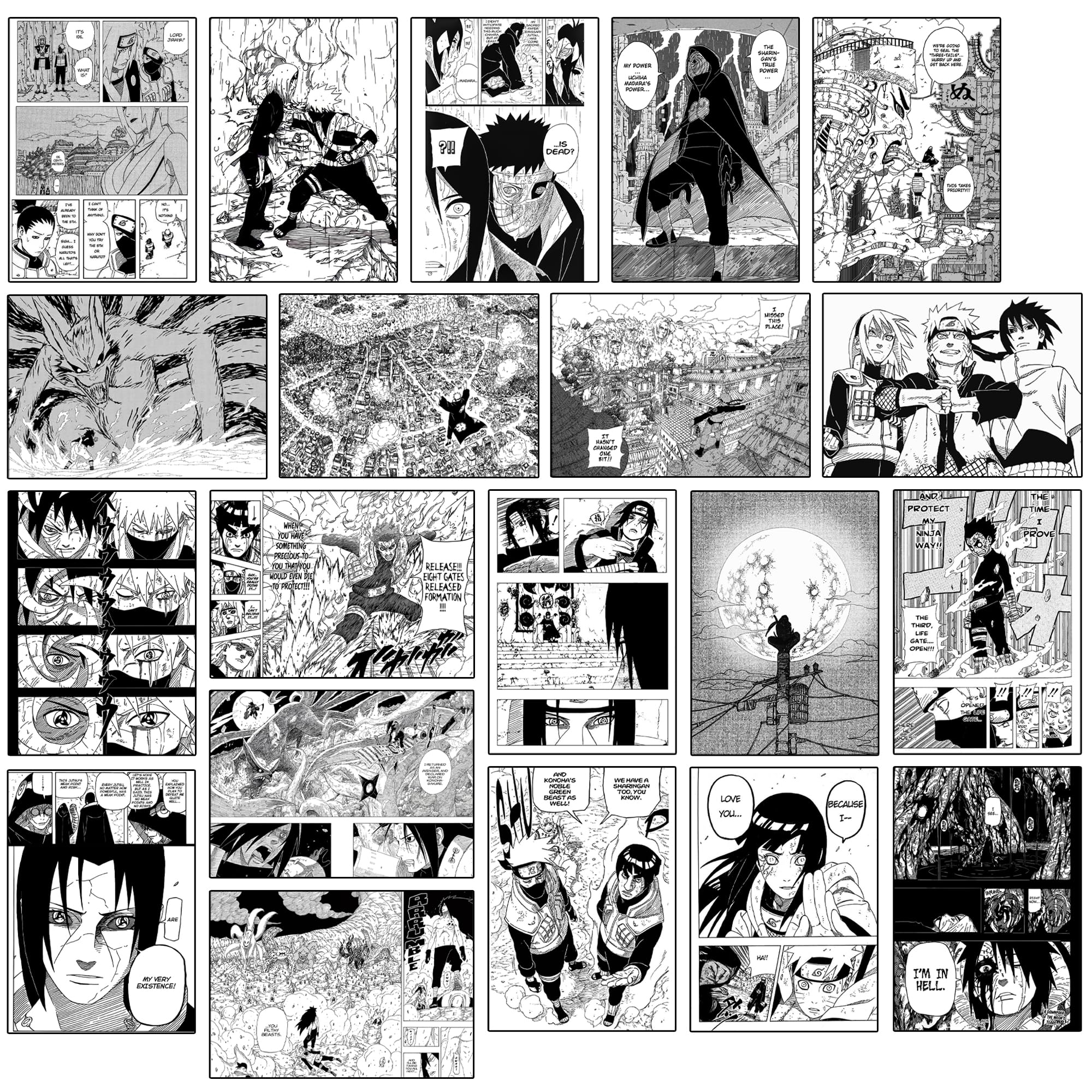Manga Poster Set - 20 Anime Wall Art -8