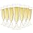 SUREHOME Champagne Flutes Plastic 40 Pcs Gold Glitter Champagne Glasses Disposable Mimosa Glasses Sparkle Clear Acrylic Wedding Toasting Cocktail Cups Bulk for Bridal Shower Birthday Party Supplies