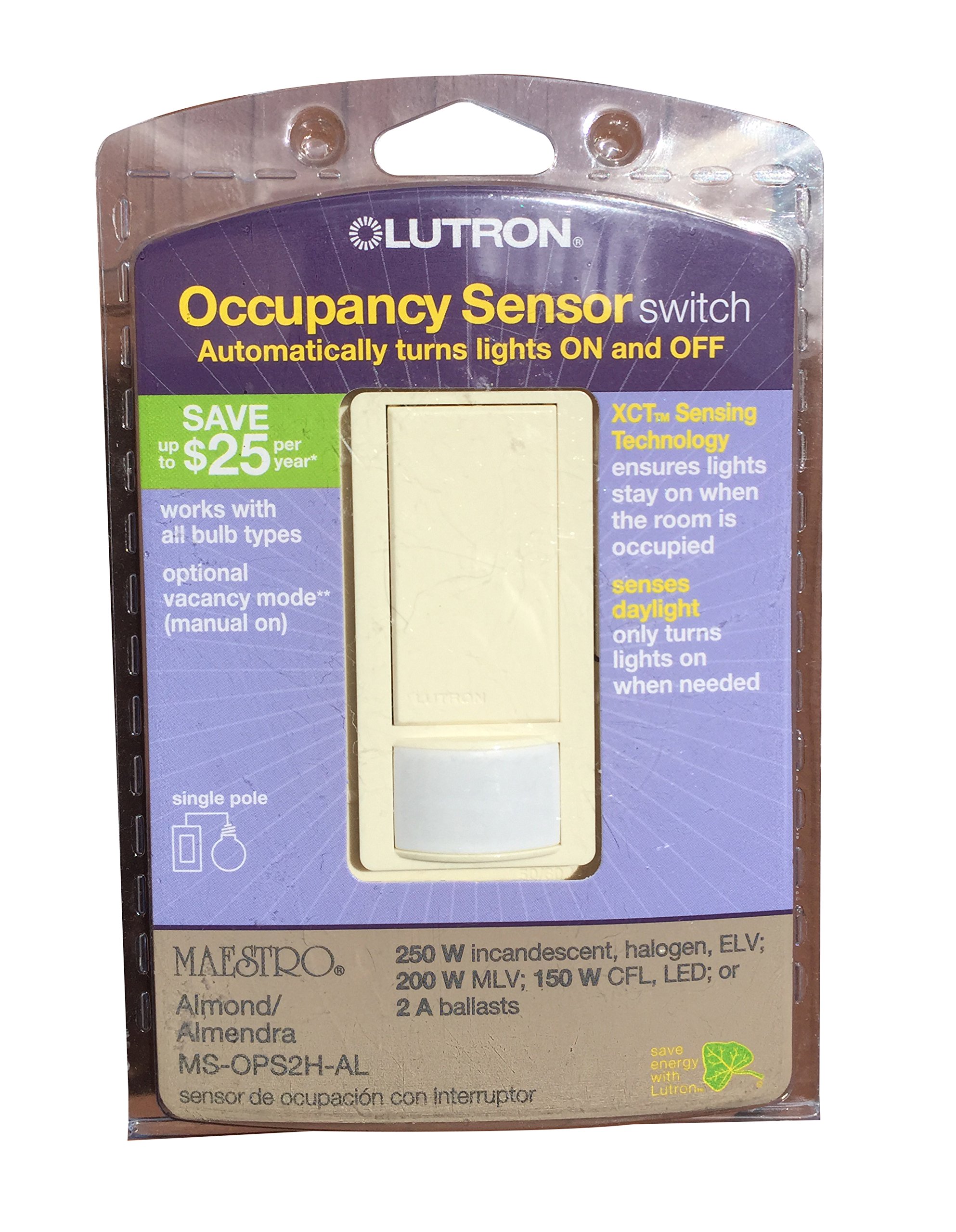 LUTRONDeep Back Cover Maestro Occupancy and Vacancy Sensor Almond (MS-OPS2H-AL)