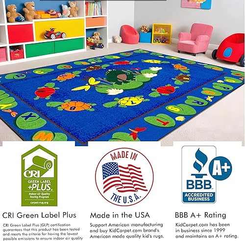 Miniatura 2 de Turtle Circle Time - Alfombra preescolar, rectangular de 6 x 8 pies 6 pulgadas