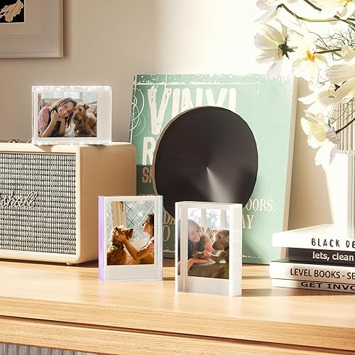 Vista 11 de WINKINE Marco Polaroid para Fujifilm Instax Mini Film, Marcos de fotos Samll de 2 x 3 para escritorio, marco de fotos Polaroid, tamaño pequeño