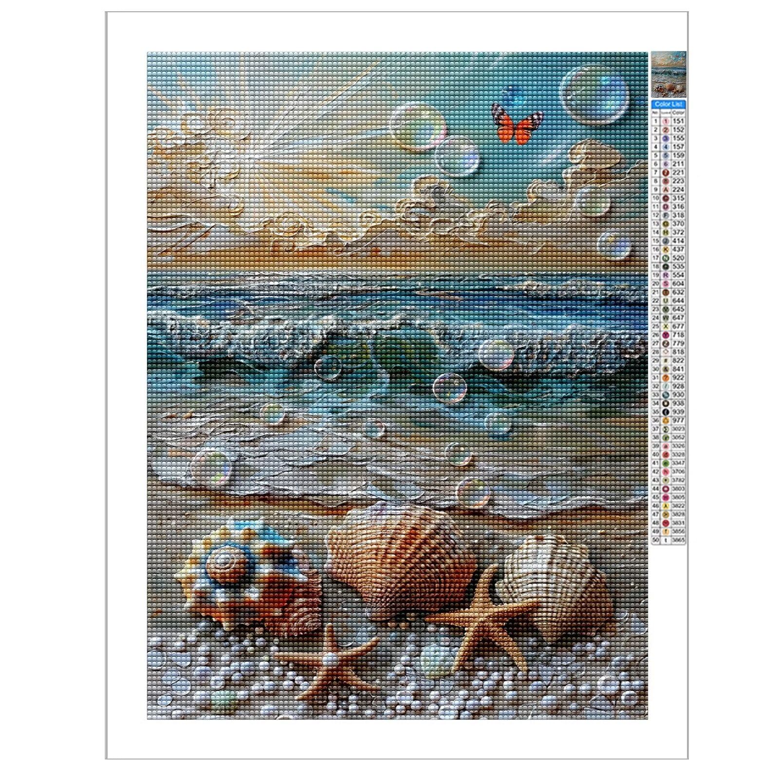 Amazon.com: CBAEPS Shell Beach 5D Diamond Painting Set, Adult