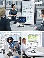 Vista 3 de SOUNDANCE Soporte para laptop para escritorio, elevador portátil ajustable para laptop, soporte para computadora de diseño ergonómico, elevador