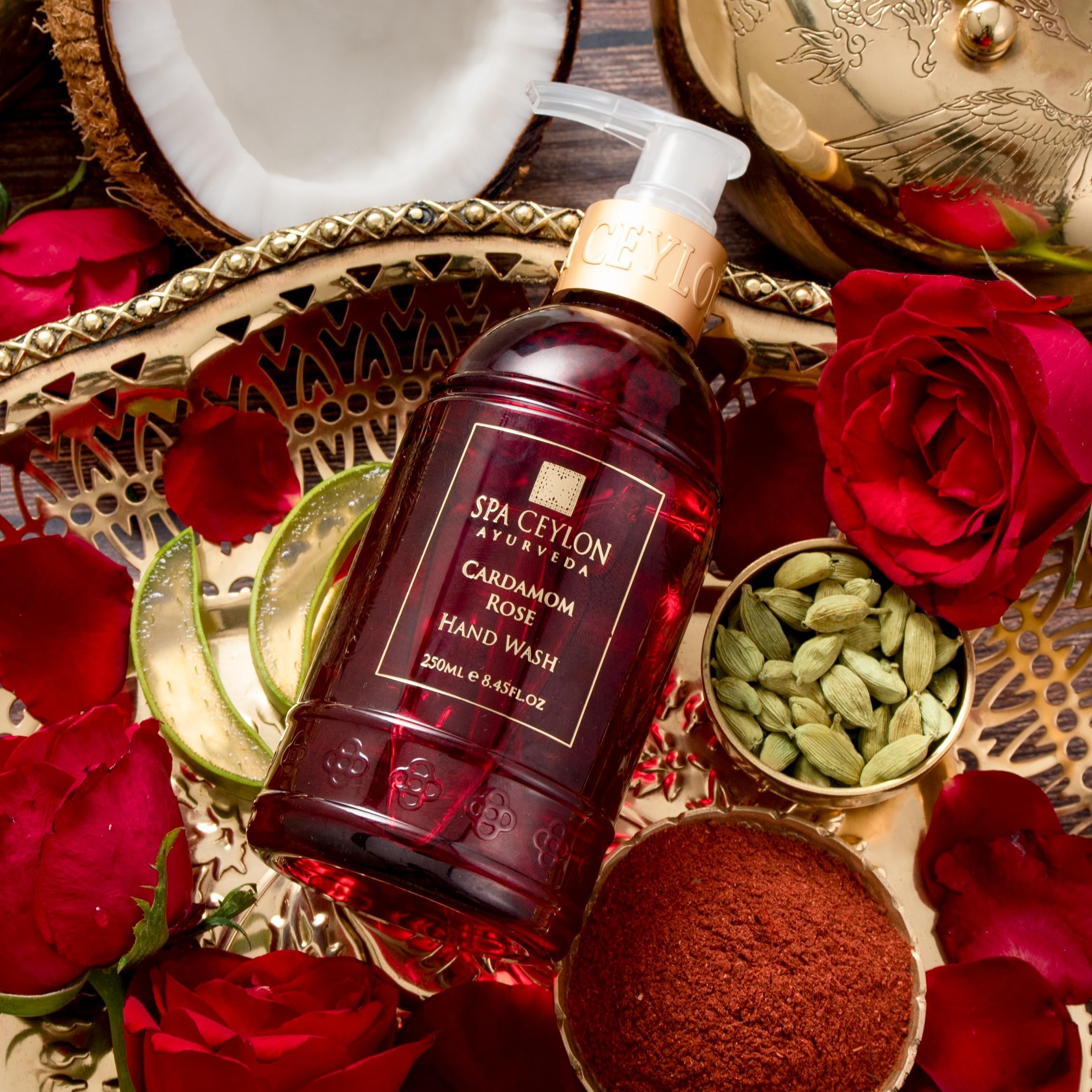 SPA CEYLON Cardamom Rose Hand Wash, 250 ml (Pack of 1) - Image 4