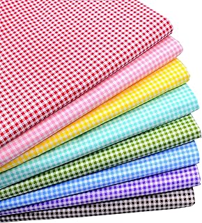 iNee Gingham Fat Quarters Fabric Bundles, Quilting Fabric for Sewing Cra...