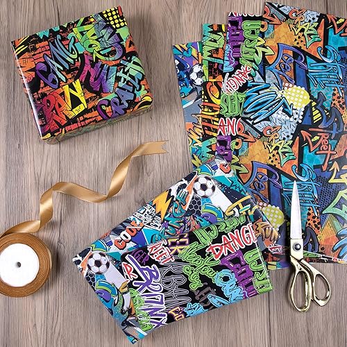 Vista 29 de PlandRichW Papel de regalo de unicornio plegado para niñas, mujeres, cumpleaños, 4, diseño de princesa, rosa, arcoíris, varita de hadas, diamante