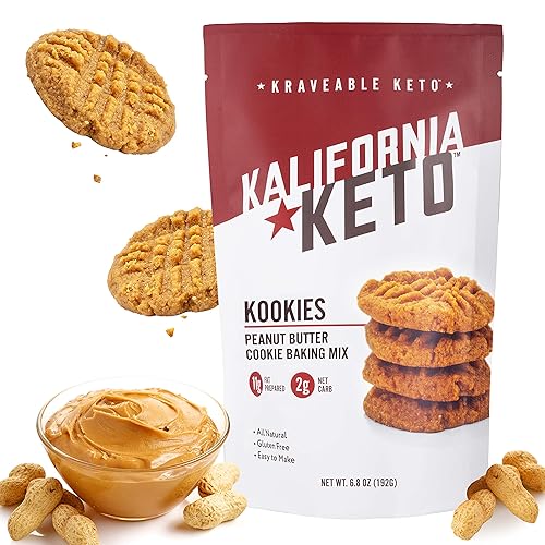 Kalifornia Keto mezcla de galletas para hornear por Kalifornia Keto mantequilla de maní 2 carbohidratos netos por galleta 039oz de grasa saludable