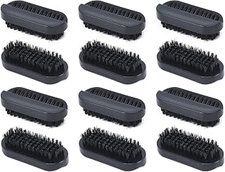 Nail Brushes for Cleaning, ZUFUGHJK 12 Pcs Double-sided Nail Brush Fingernail Cleaner Scrub fingernail cleaning brush Fingernail Nail Brushes Toes Scrubbing Brush Pedicure for Nails,Home,Black