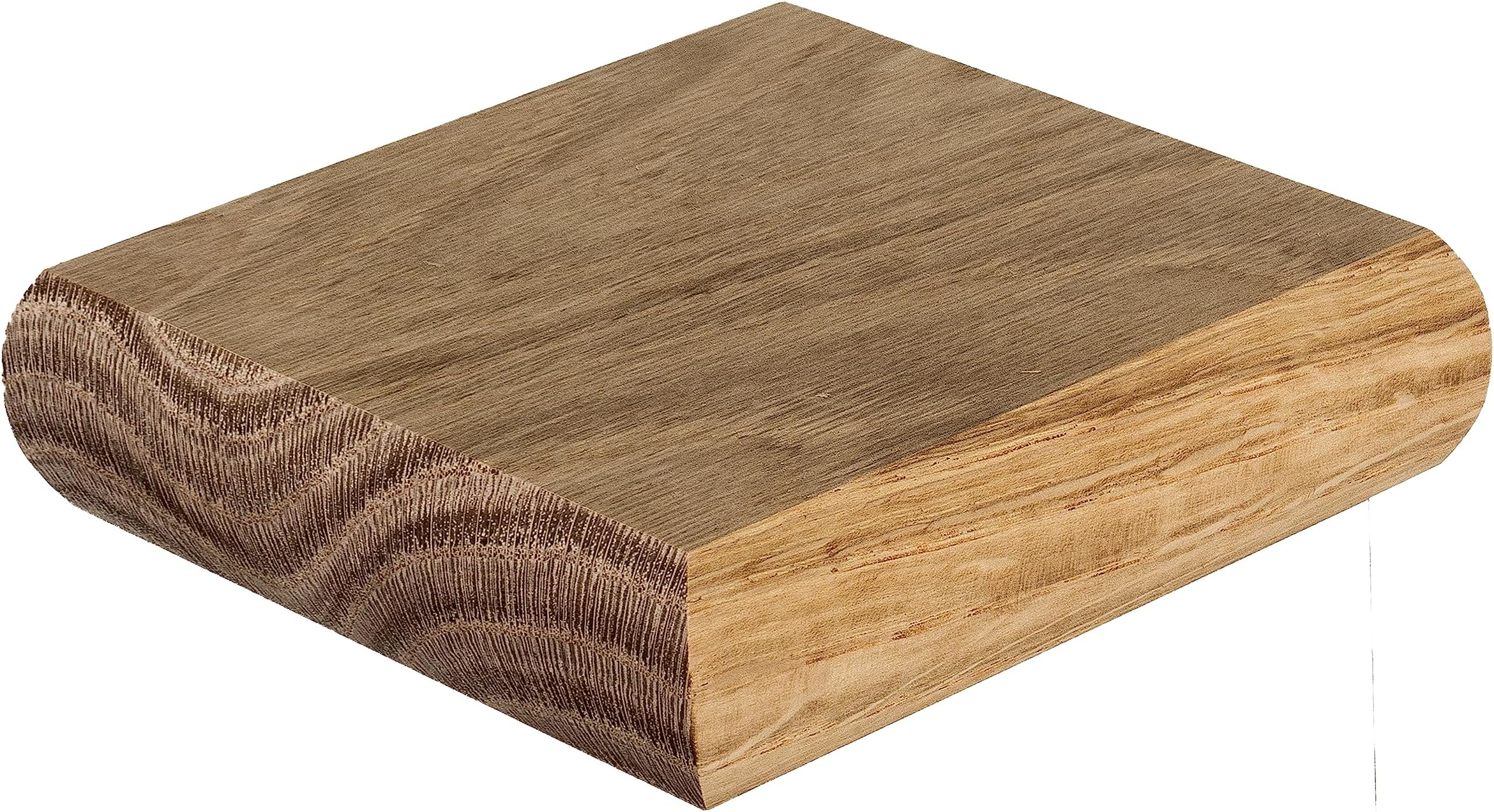 Cambridge Oak Flat Newel Cap 110x110x27mm, Full Stair Newel Post Flat Cap 90mm, Recessed to Suit a 90mm x 90mm Newel (Full)