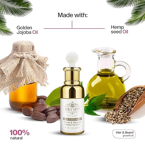 Miniatura 3 de REVIPP Aceite para el crecimiento del cabello y la barba, promueve el crecimiento, combate la picazón, la caspa y las canas, enriquecido con