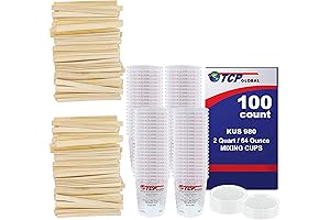 Bundle Full Case Wood Paint Mixing 100 Sticks Cups