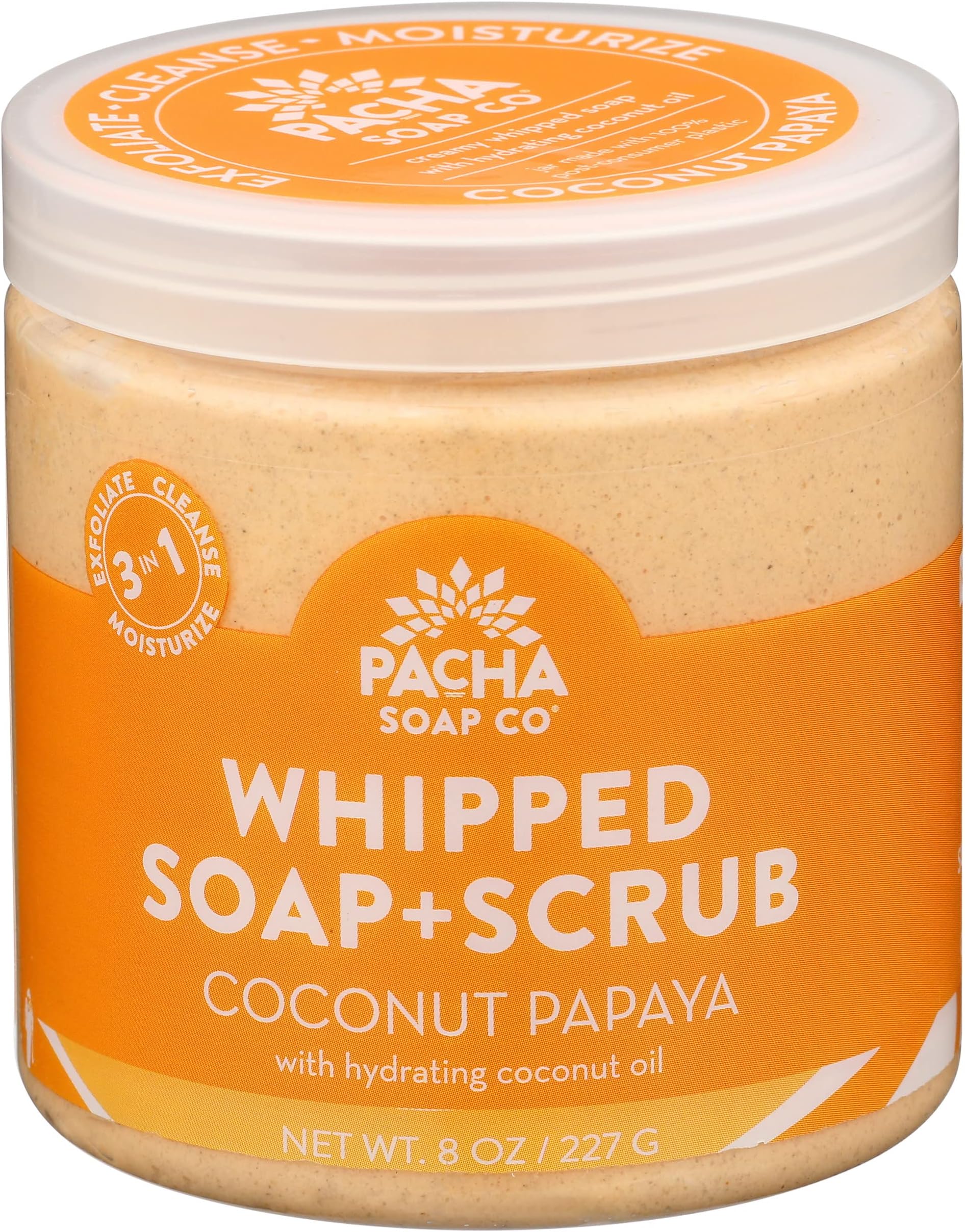 Amazon.com : PACHA SOAP Coconut Papaya Whipped Soap Scrub, 8 OZ