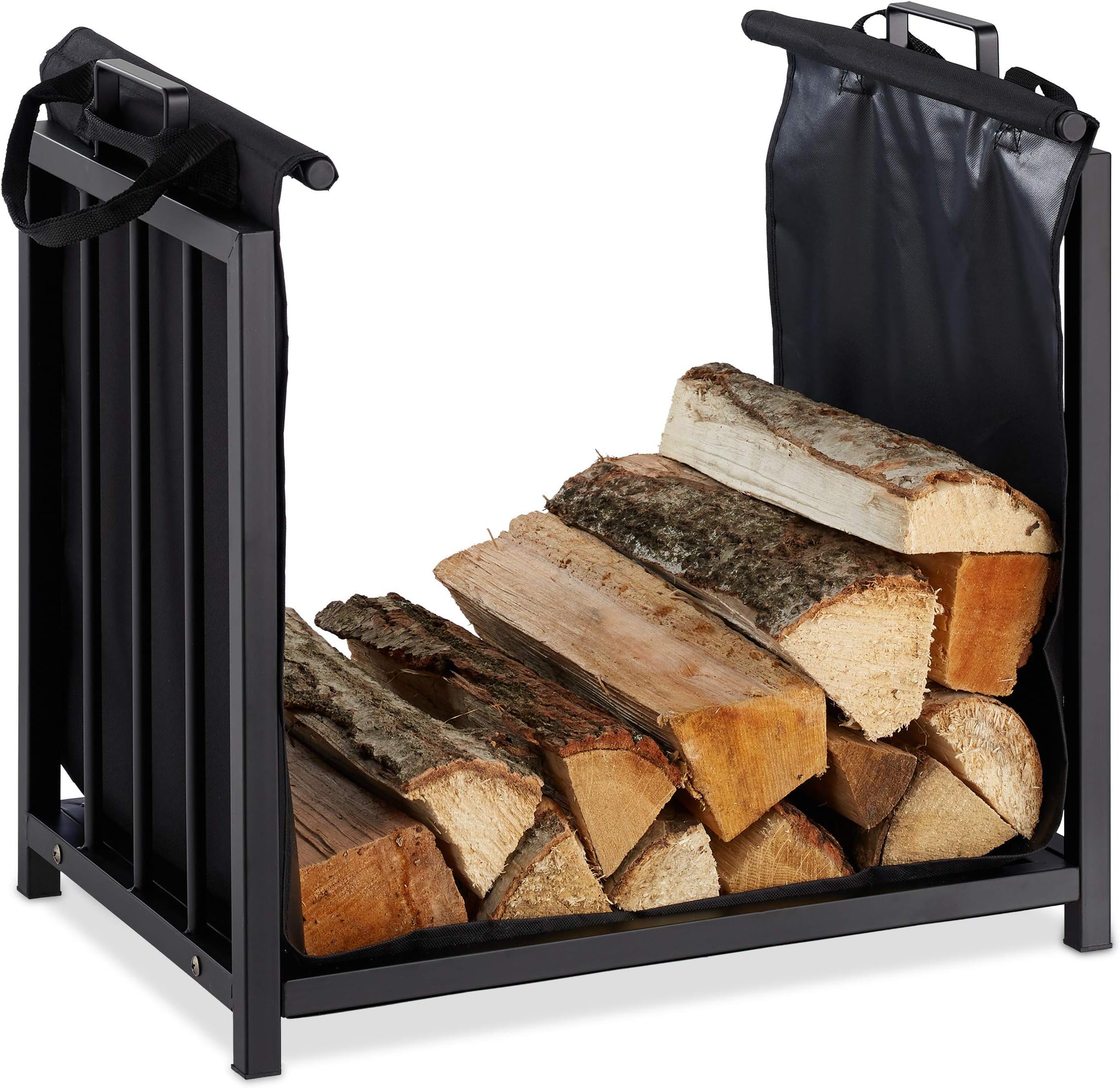 Support pour bois de chauffage - Support de rangement incurvé pour