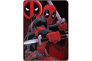 Marvel Comics Micro Raschel Deadpool Swordsman Throw Blanket
