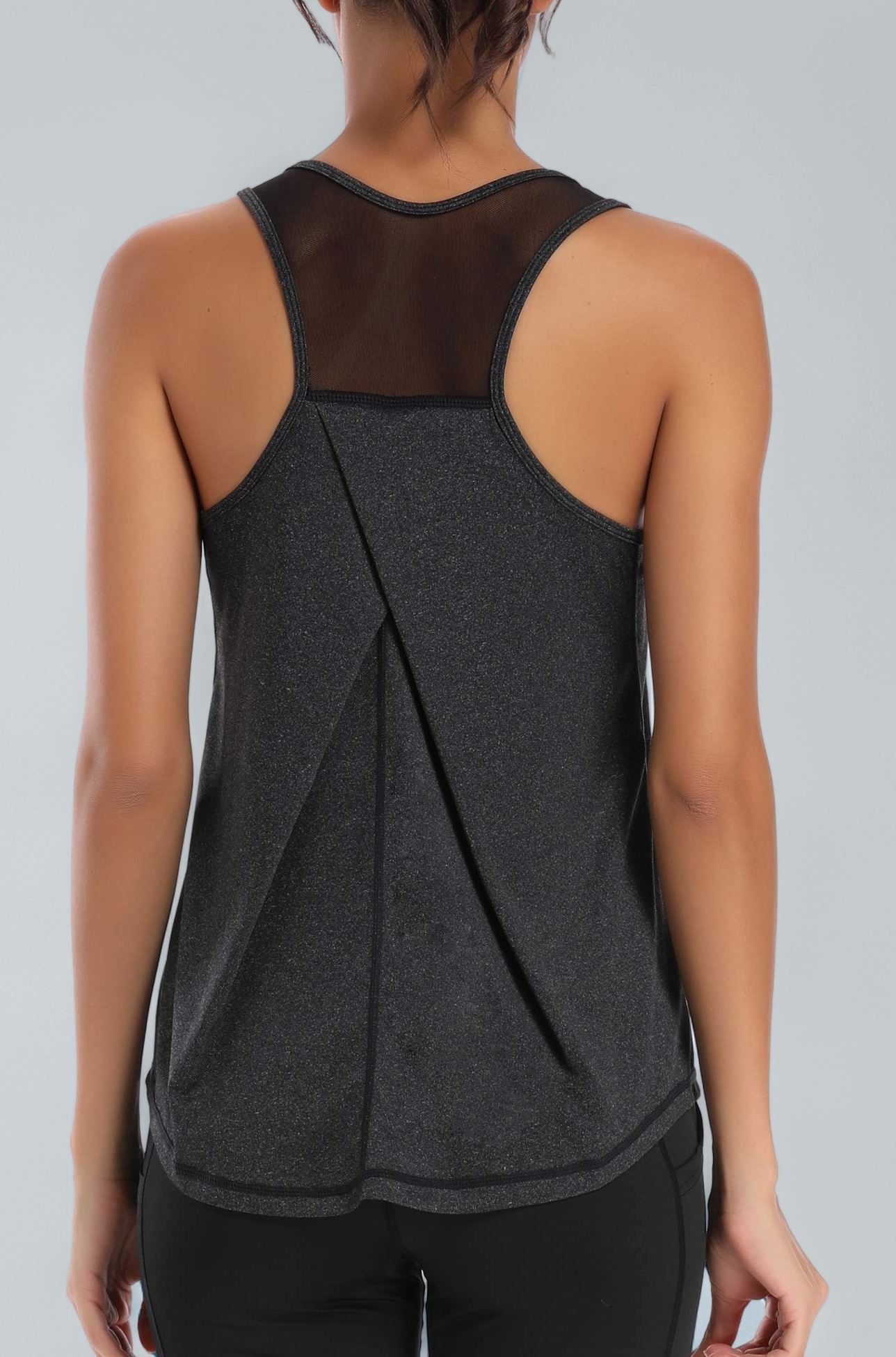 Aeuui Womens Workout Tops for Women Racerback Tank Tops Mesh Yoga Shirts Athletic Running Tank Tops Sleeveless Gym Clothes