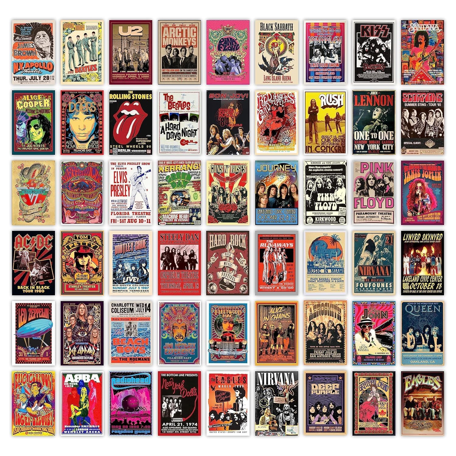 Vintage Countries Poster Collage Kit - Travel Decor -22