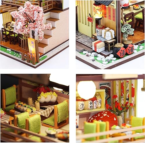Miniatura 3 de Cool Beans Boutique Kit de casa de muñecas en miniatura Tienda de sushi japonesa de madera (tienda de sushi japonesa)