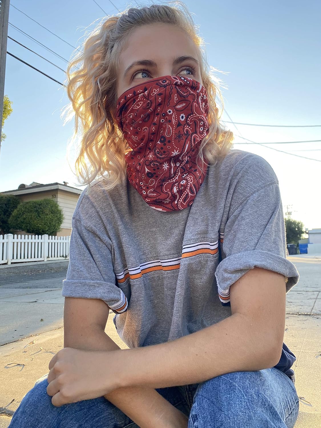 ooohyeah Funny Seamless Neck Gaiter Face Cover Mouth Mask, Outdoors Bandanas Scarf Headwear Tube for Dust