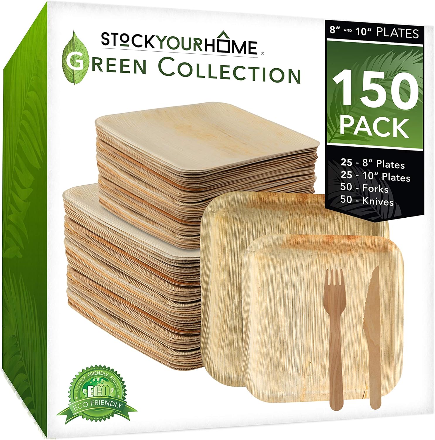 Stock Your Home Compostable Eco Friendly Bamboo Like Palm