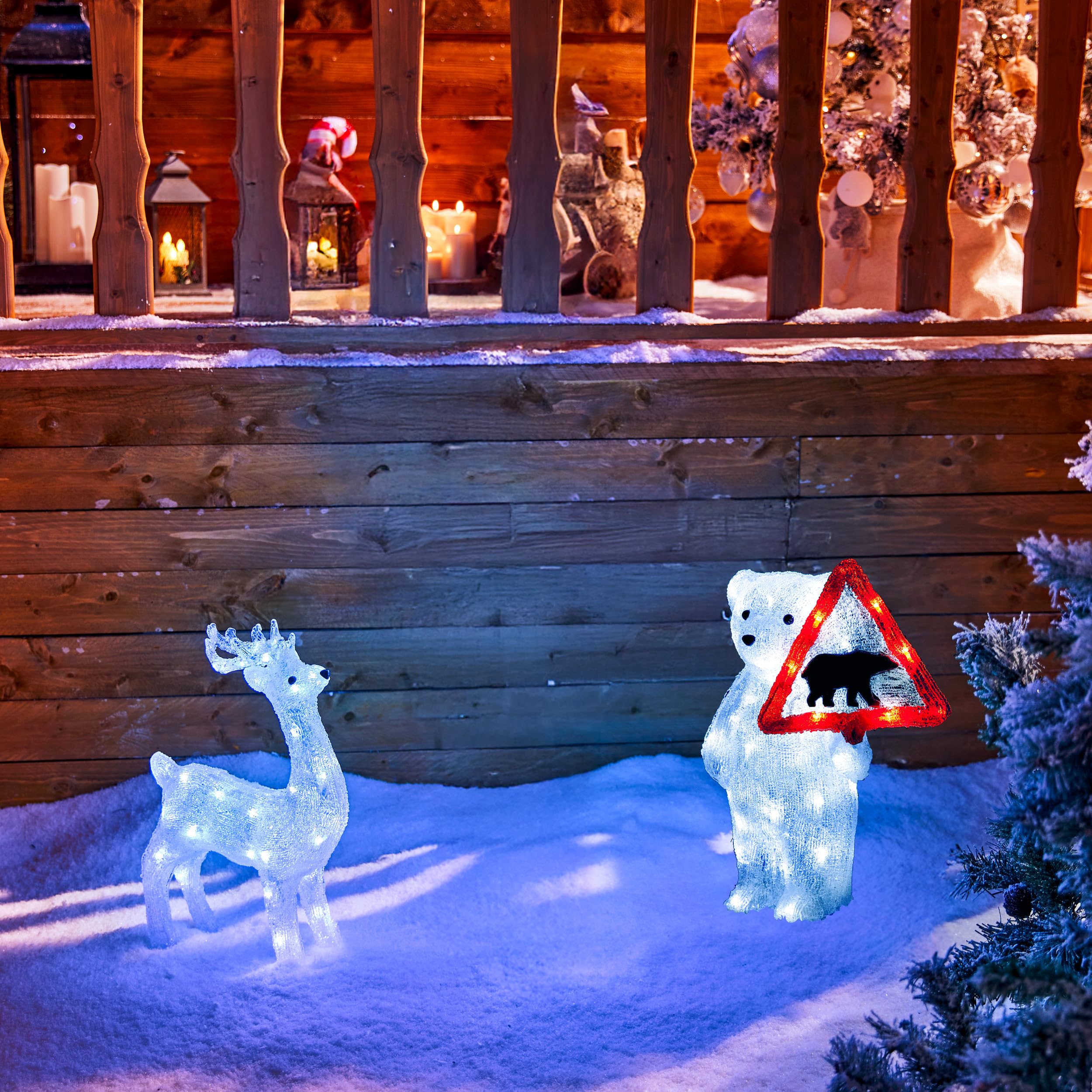 FEERIC Lights and Christmas – Figura Exterior de Oso PA 50L CL H40 Sol