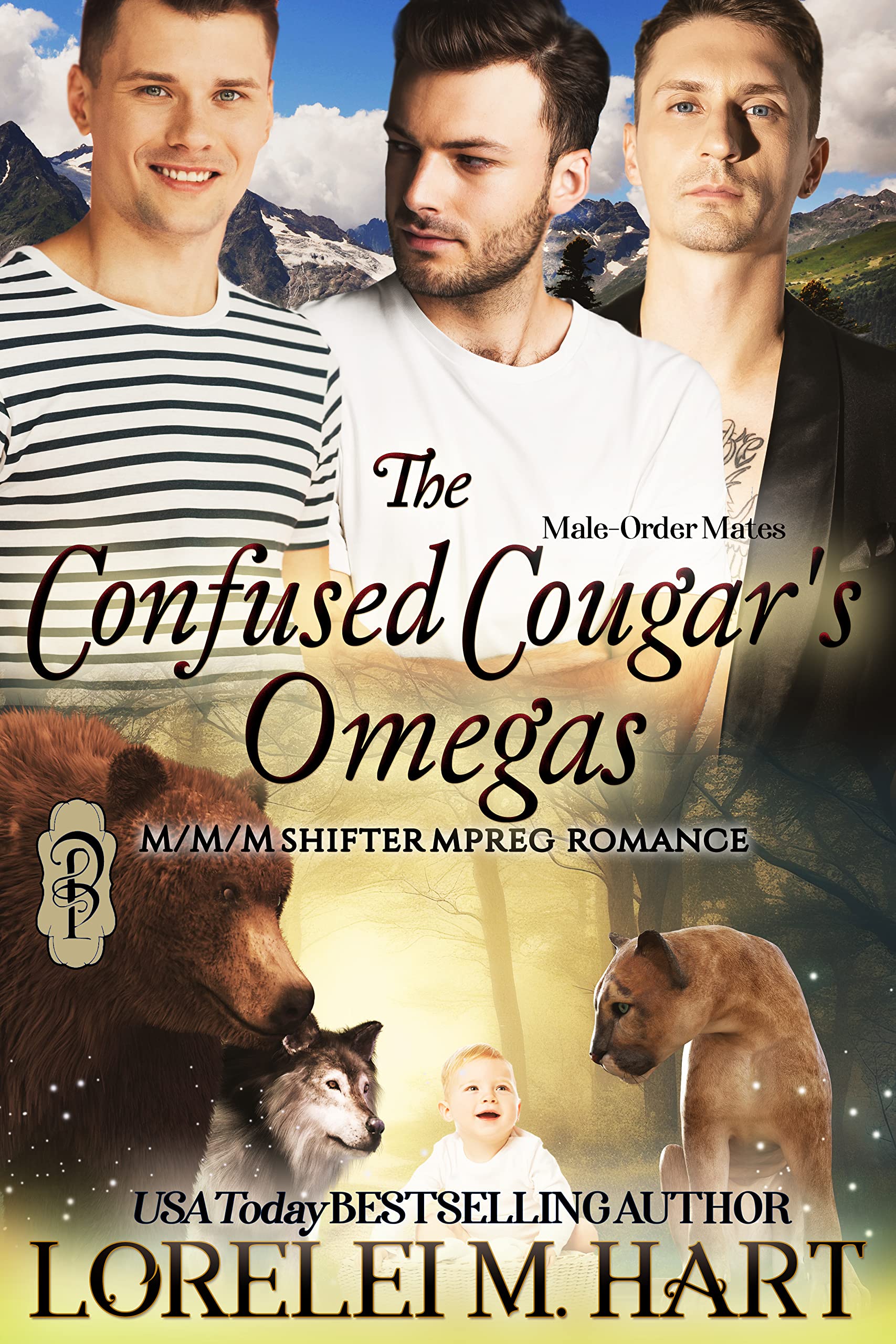 The Confused Cougar's Omegas: M/M/M Shifter Mpreg Romance (Male-Order Mates Book 10)