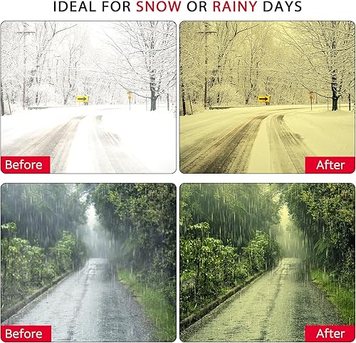 Miniatura 6 de IGnaef Gafas de visión nocturna para mujer, para conducción, antirreflejo, polarizadas, amarillas, gafas nocturnas IF8093