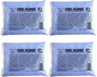 PostQuam - Polvo Decolorante Azul Cool Blonde - Pack 4x500g - Aclara hasta 9 Tonos - Decoloración Profesional para Cabello - Bajo Olor a Amoníaco - Polvo Microgranulado Compacto