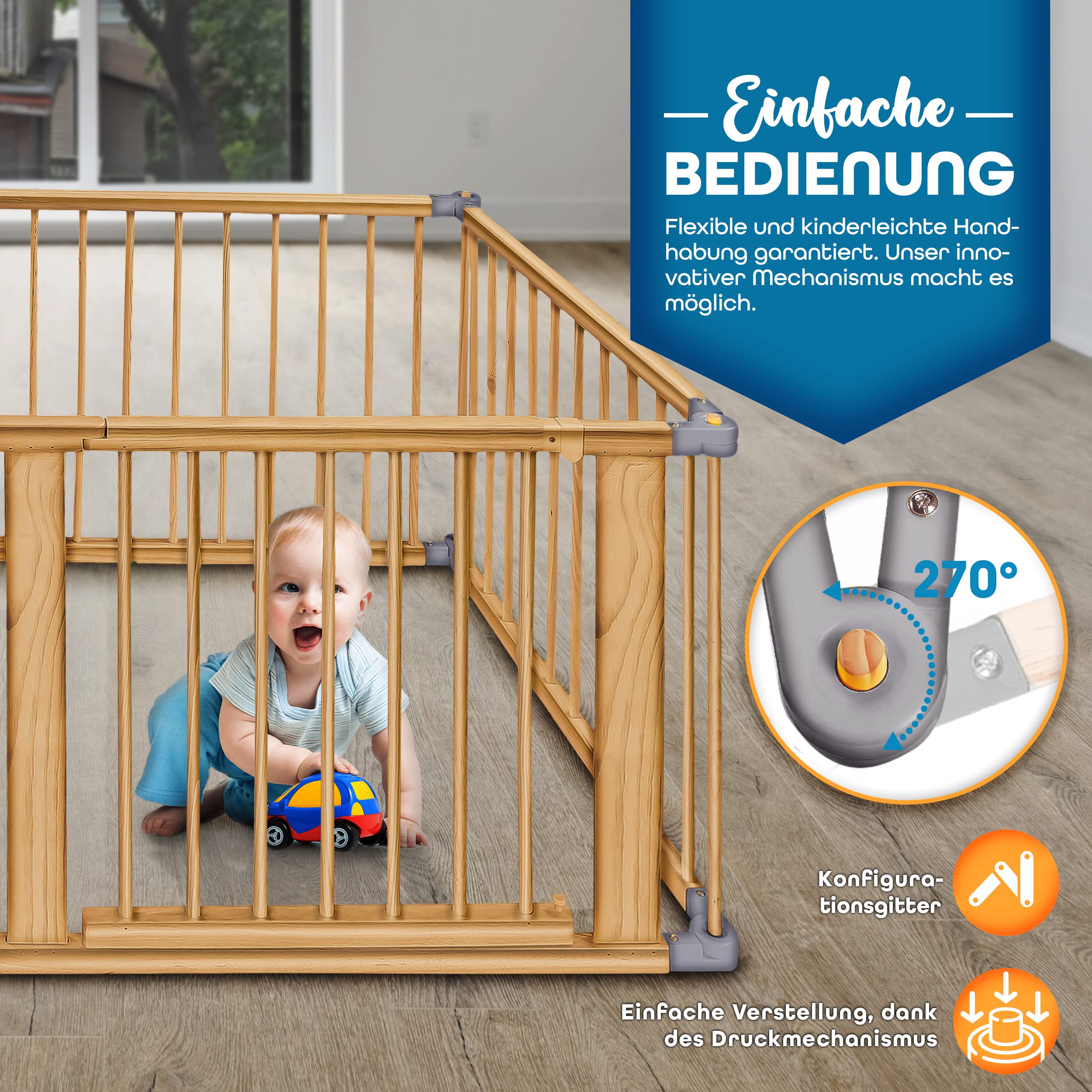 PawHut Barrière de sécurité animaux avec porte fermeture automatique système de double verrouillage sans percage de 74 à 80 cm acier noir