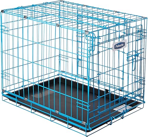 Petmate - Jaula de entrenamiento para cachorros con 2 puertas, 24 pulgadas., XS, Azul