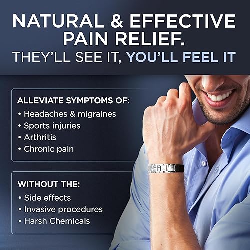Miniatura 2 de Vigor Wave Pulsera magnética de titanio para hombre, pulsera magnética única de fuerza 2X para aliviar el dolor y mejorar la circulación +