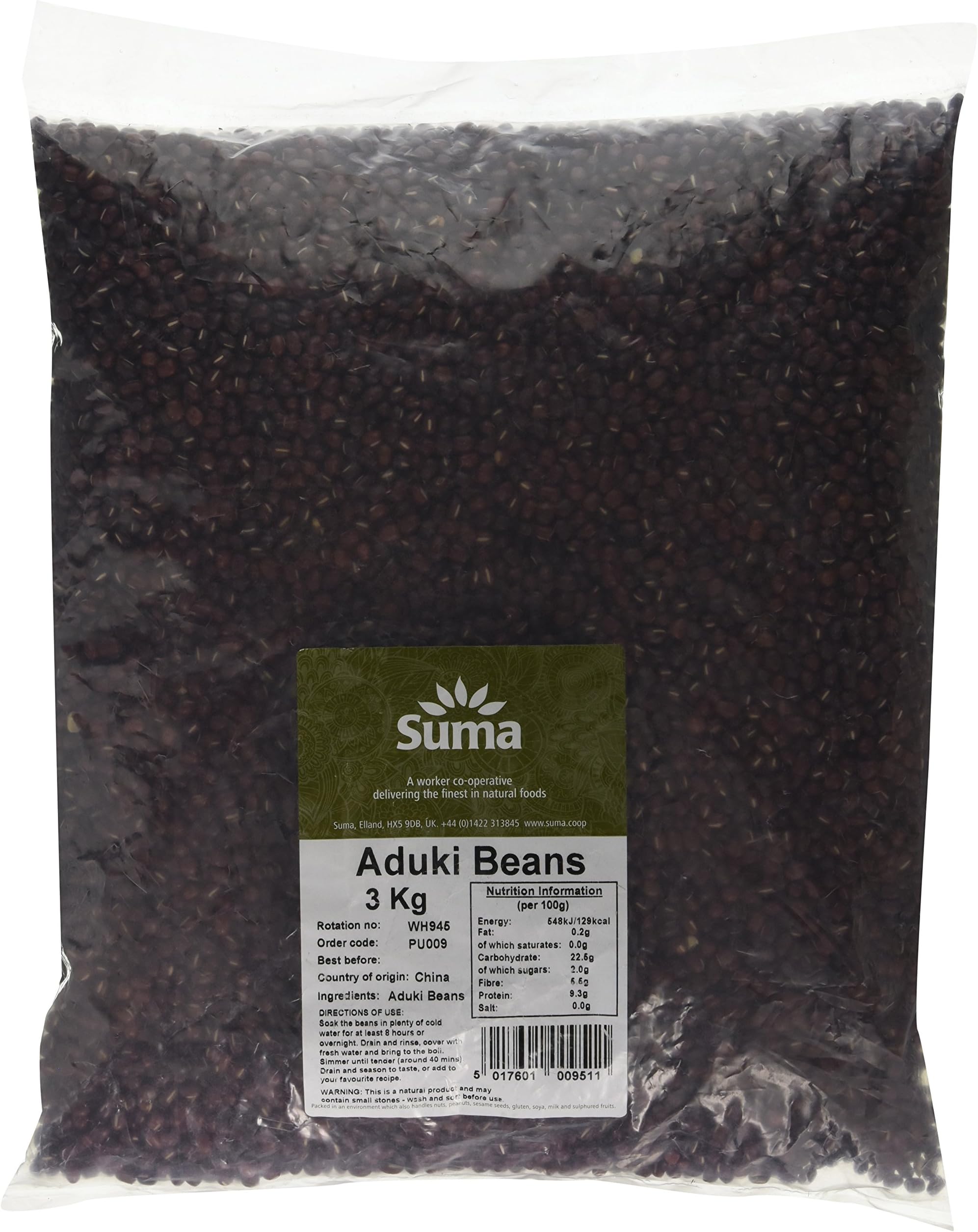 Suma Aduki Beans 3 kg (Pack of 1)
