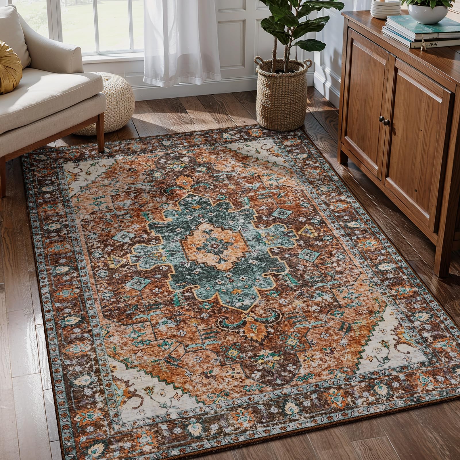 Amazon.com: Ciicool Area Rug 5x7ft Washable Rugs for Living Room Non ...