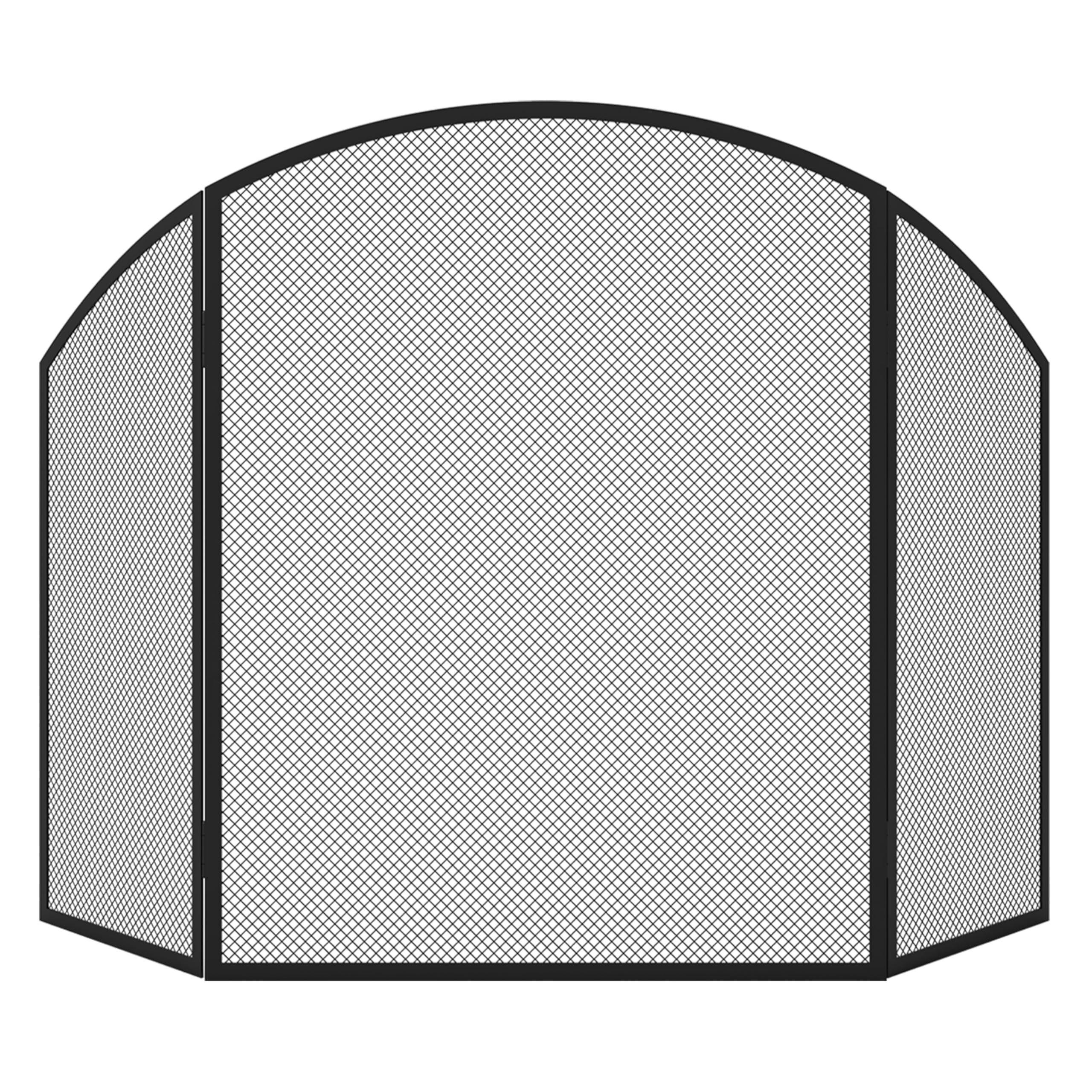 Kingson Rejilla de Protección para Chimenea Negra 96.5x61cm, Protección contra el Fuego para Estufas de Leña y Quemadores de Troncos, Protección contra el Fuego para Bebés, Protección contra el Fuego