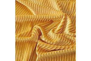 63" Stretch Gold Velvet Pleated Fabric for Versatility