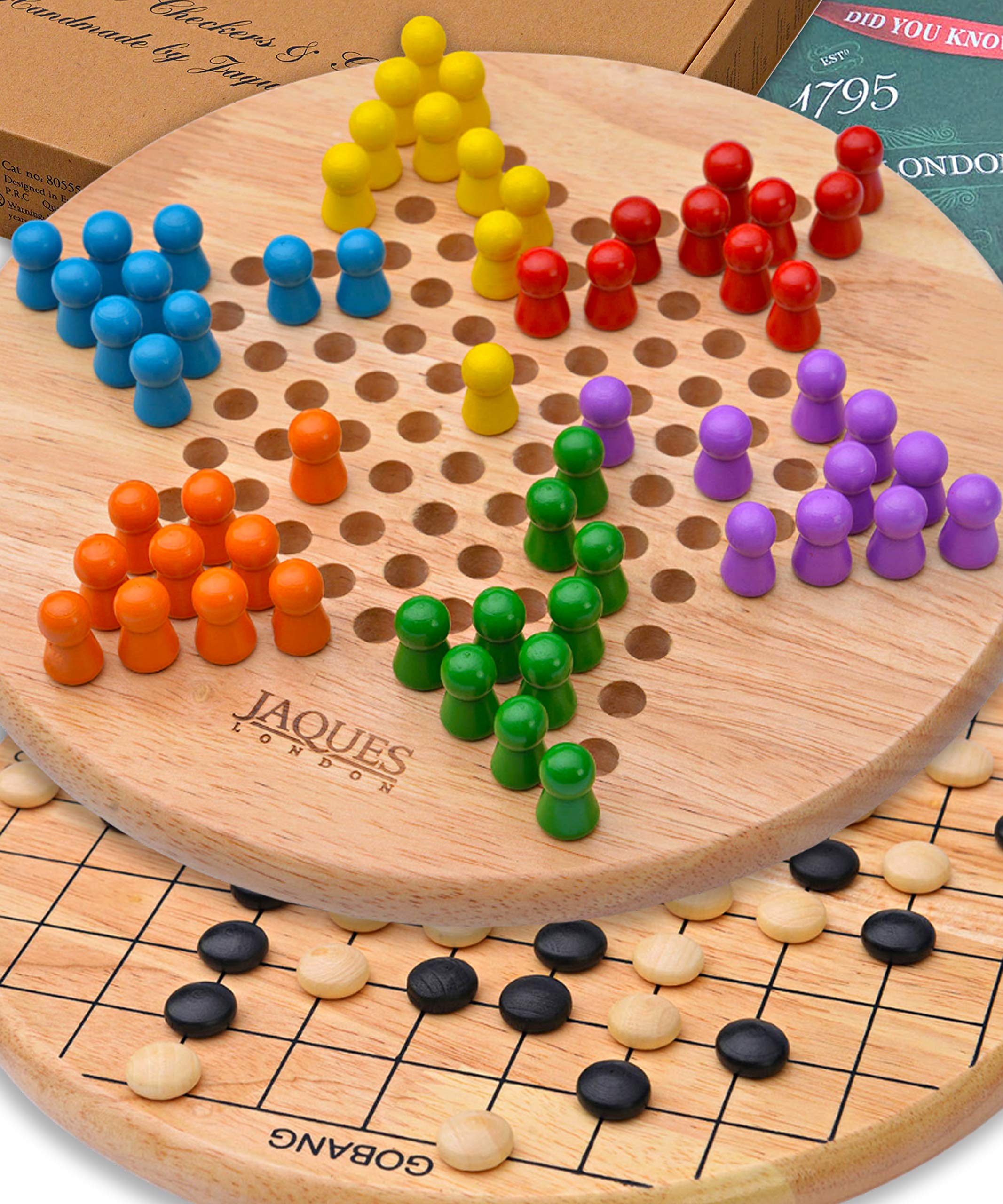 Buy Jaques of London Chinese Checkers & Go Game | Family Wooden Games |  Reversible Classic Games | Checkers Board Game with Go Game | Since 1795  Online at desertcartLuxembourg