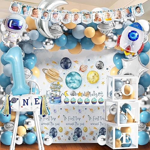 Miniatura 6 de Decoraciones de fiesta de cumpleaños para el primer viaje alrededor del sol, suministros de primer cumpleaños, primer viaje alrededor del sol,